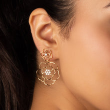 Load image into Gallery viewer, Petal Radiance - Lab Diamond Drop Earrings
