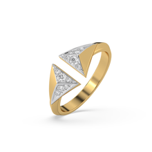Load image into Gallery viewer, Prism Point Ring - 18kt Gold Vermeil Lab Grown Diamond
