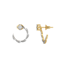 Load image into Gallery viewer, Stellar Shine – Lab Diamond Solitaire Hoop Earrings
