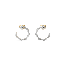 Load image into Gallery viewer, Stellar Shine – Lab Diamond Solitaire Hoop Earrings
