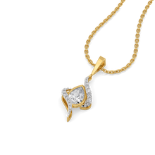 Load image into Gallery viewer, Threaded in Pear - Pure Gold Lab Diamond Solitaire Pendant
